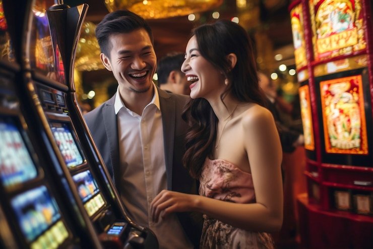 Pengguna membaca ulasan backgammon mobile